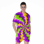 Dizzy Vortex Moving Optical Illusion Men's Rompers