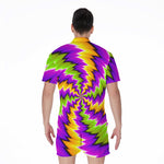 Dizzy Vortex Moving Optical Illusion Men's Rompers
