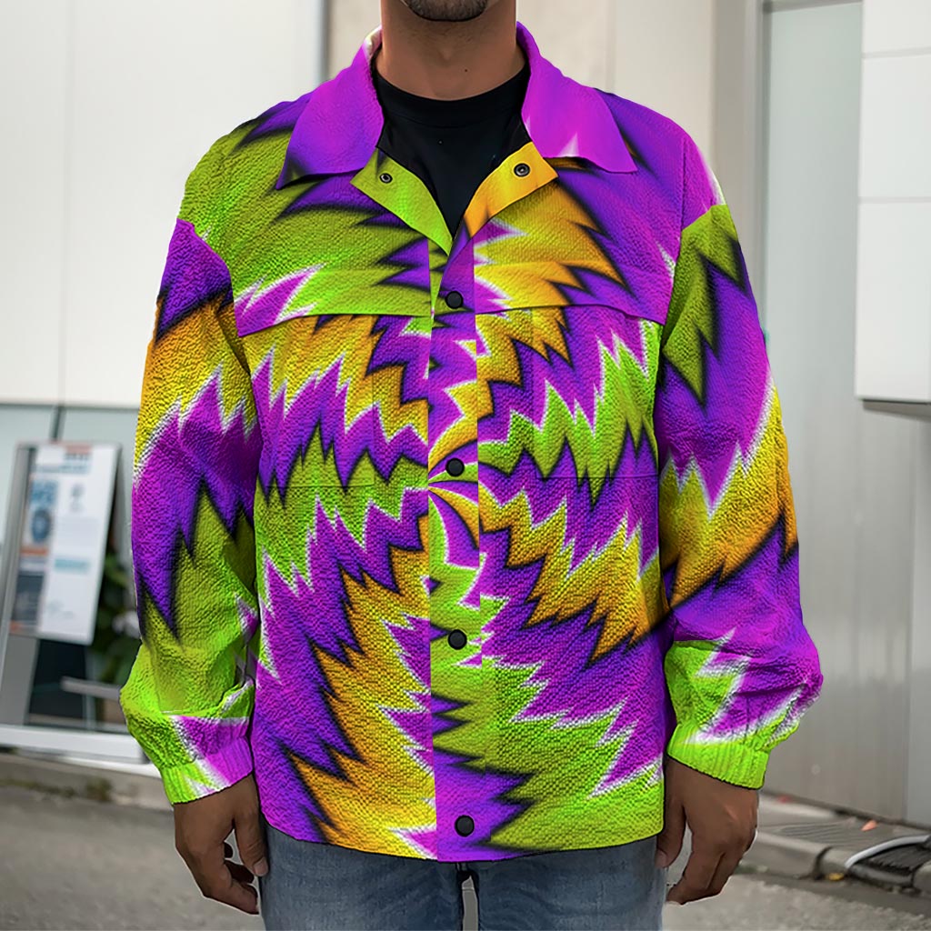 Dizzy Vortex Moving Optical Illusion Men's Shirt Jacket