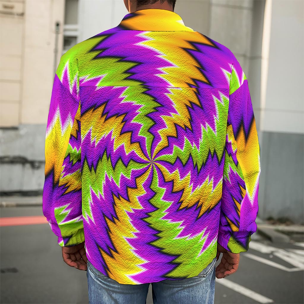 Dizzy Vortex Moving Optical Illusion Men's Shirt Jacket