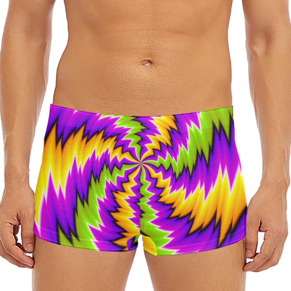 Dizzy Vortex Moving Optical Illusion Men's Short Boxer Briefs