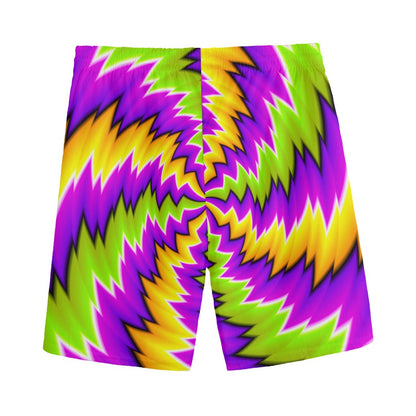 Dizzy Vortex Moving Optical Illusion Men's Sports Shorts