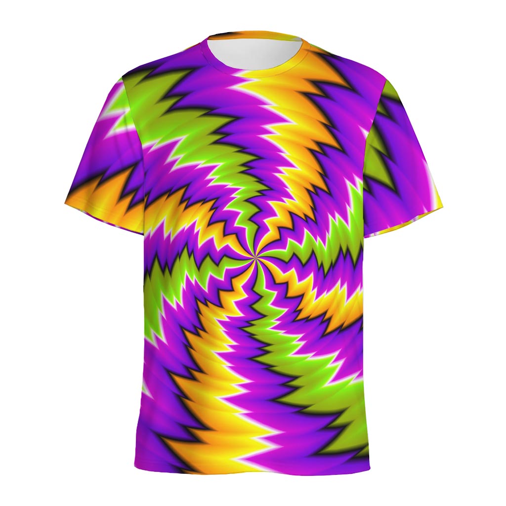 Dizzy Vortex Moving Optical Illusion Men's Sports T-Shirt