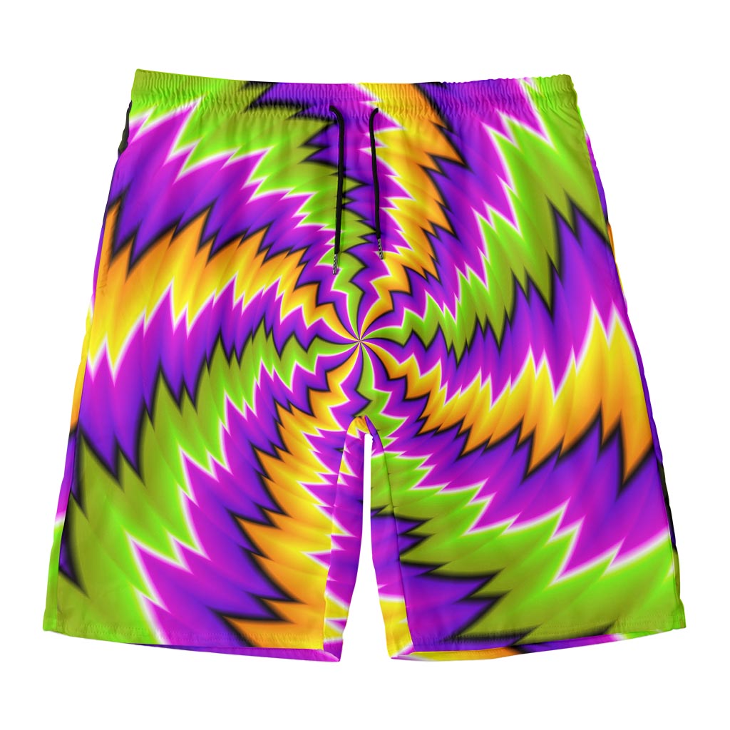 Dizzy Vortex Moving Optical Illusion Men's Swim Trunks