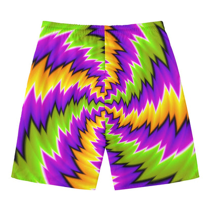 Dizzy Vortex Moving Optical Illusion Men's Swim Trunks