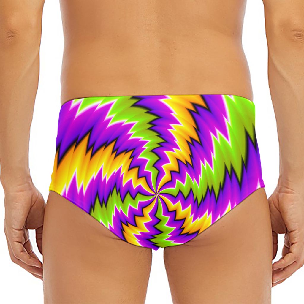 Dizzy Vortex Moving Optical Illusion Men's Triangle Swim Briefs