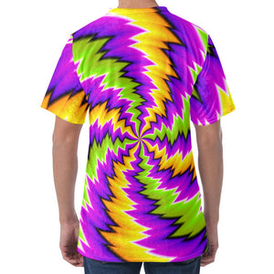 Dizzy Vortex Moving Optical Illusion Men's Velvet T-Shirt