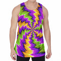 Dizzy Vortex Moving Optical Illusion Men's Velvet Tank Top