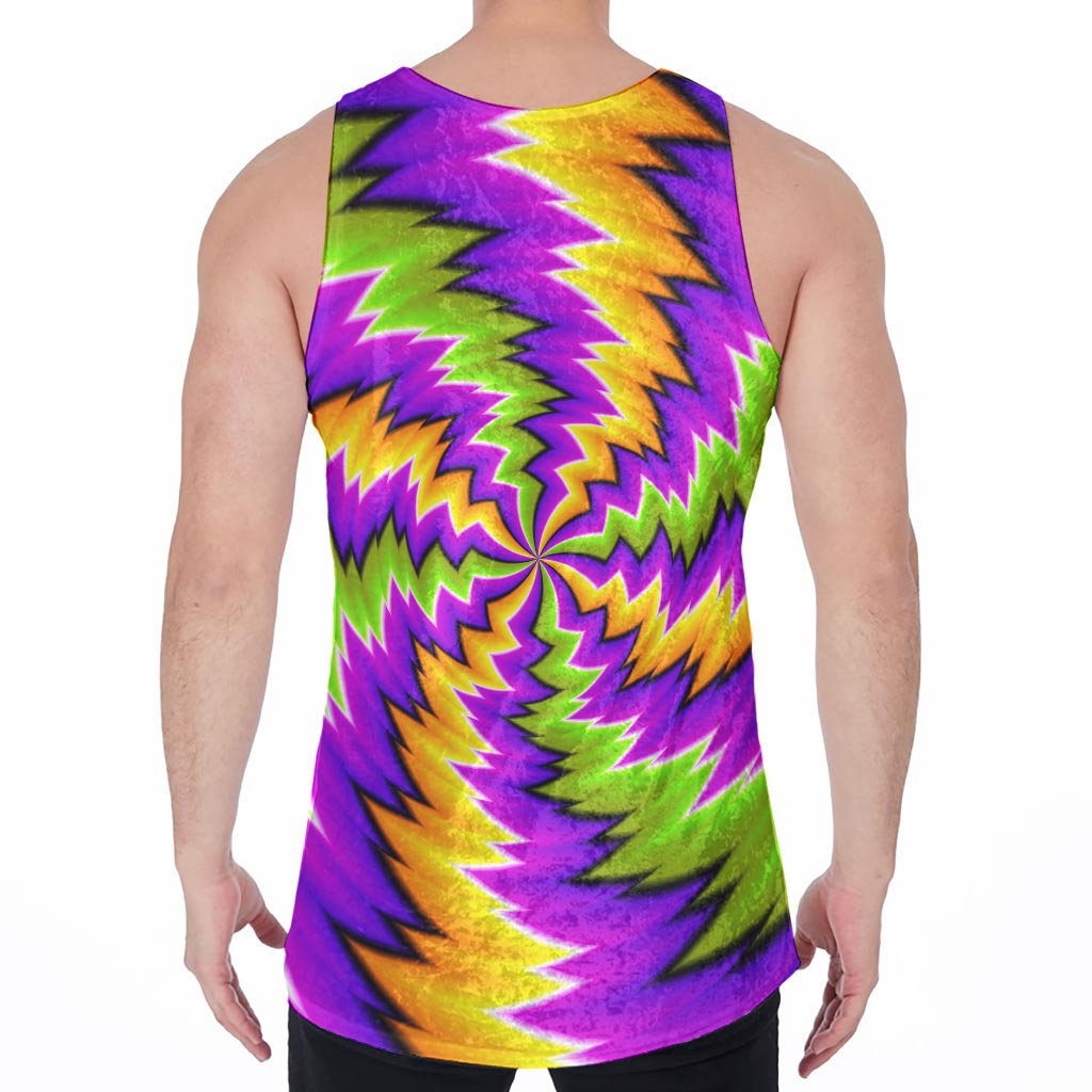 Dizzy Vortex Moving Optical Illusion Men's Velvet Tank Top