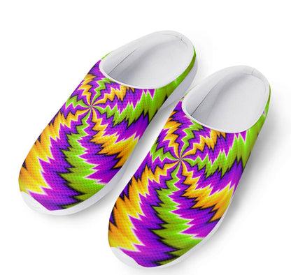 Dizzy Vortex Moving Optical Illusion Mesh Casual Shoes