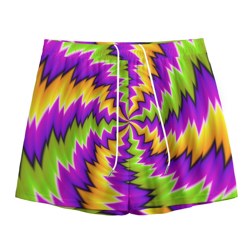 Dizzy Vortex Moving Optical Illusion Mesh Shorts