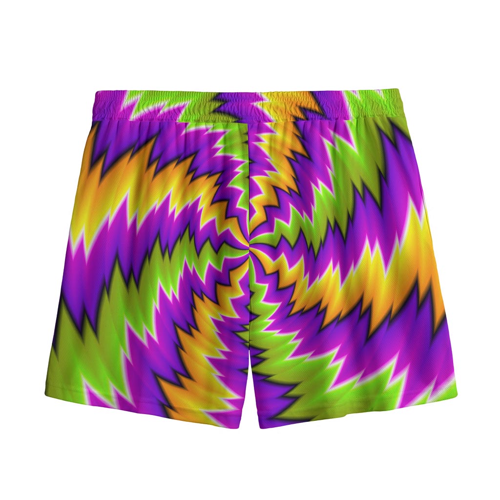 Dizzy Vortex Moving Optical Illusion Mesh Shorts