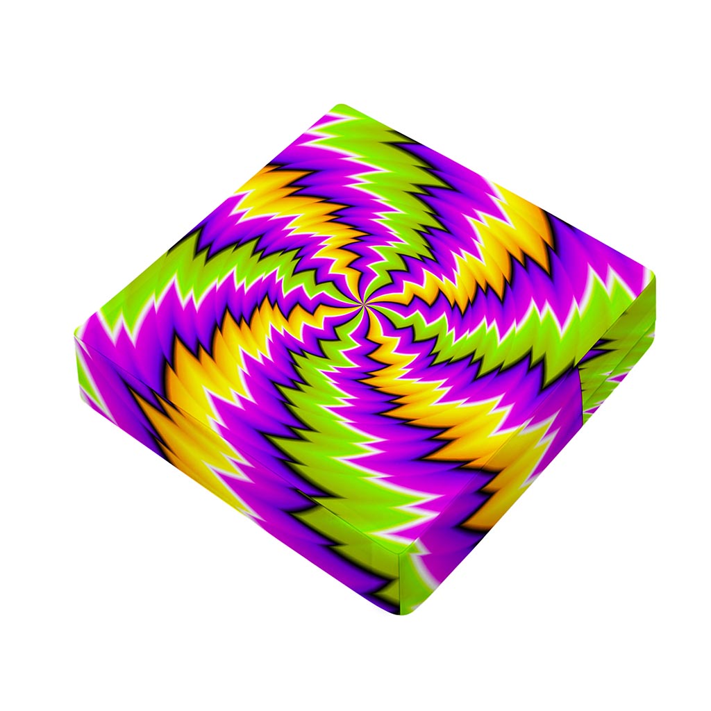 Dizzy Vortex Moving Optical Illusion Outdoor Seat Cushion Cover