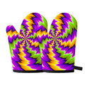 Dizzy Vortex Moving Optical Illusion Oven Mitts