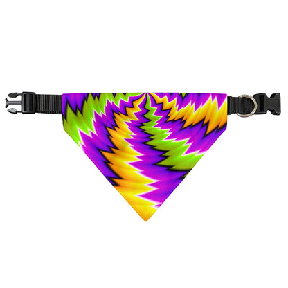 Dizzy Vortex Moving Optical Illusion Over The Collar Dog Bandana