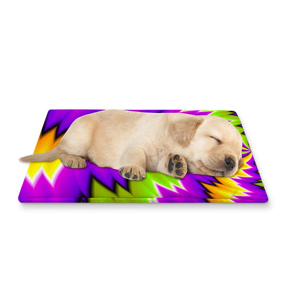 Dizzy Vortex Moving Optical Illusion Pet Cooling Mat Cover