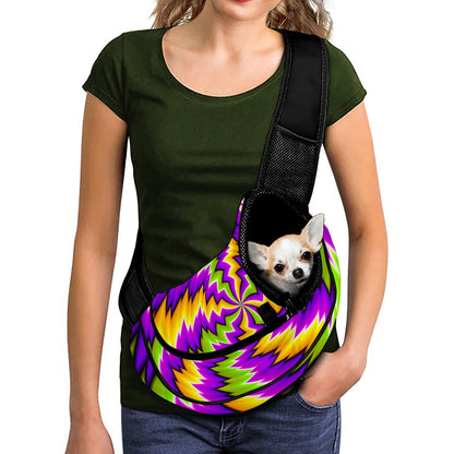 Dizzy Vortex Moving Optical Illusion Pet Sling Carrier