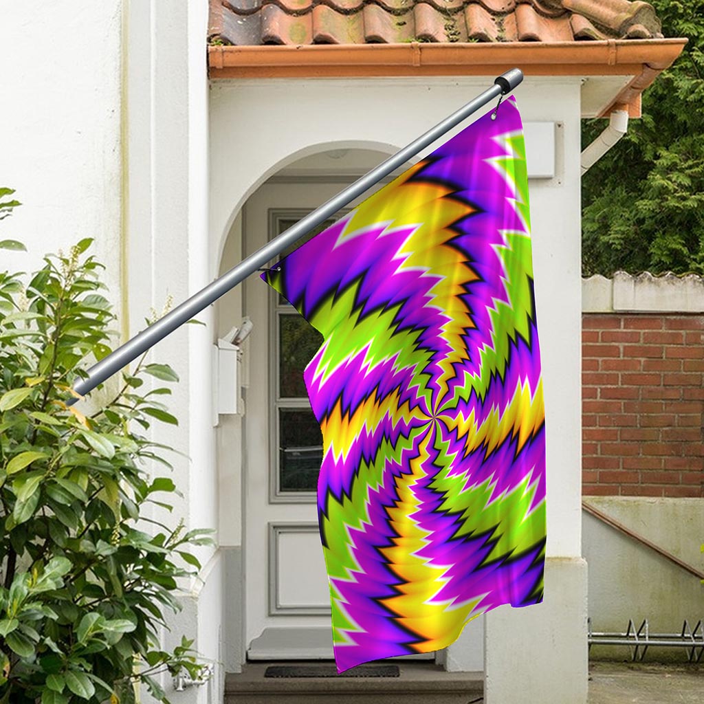 Dizzy Vortex Moving Optical Illusion Polyester Flag