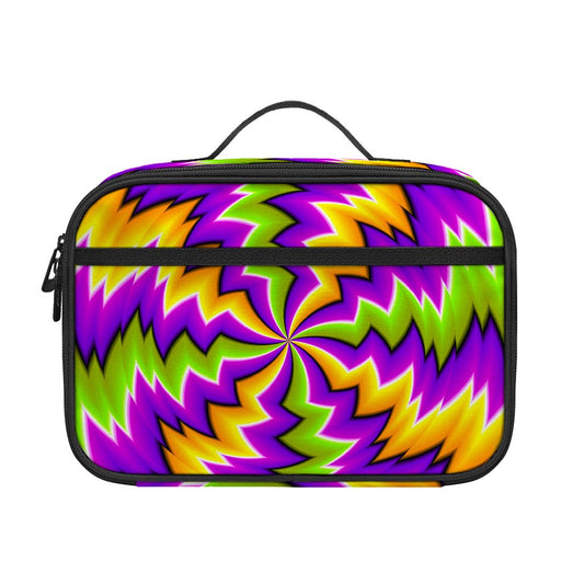 Dizzy Vortex Moving Optical Illusion Portable Lunch Bag