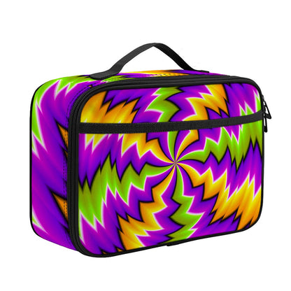 Dizzy Vortex Moving Optical Illusion Portable Lunch Bag