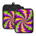 Dizzy Vortex Moving Optical Illusion Pot Holders With Pocket