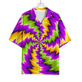 Dizzy Vortex Moving Optical Illusion Rayon Hawaiian Shirt