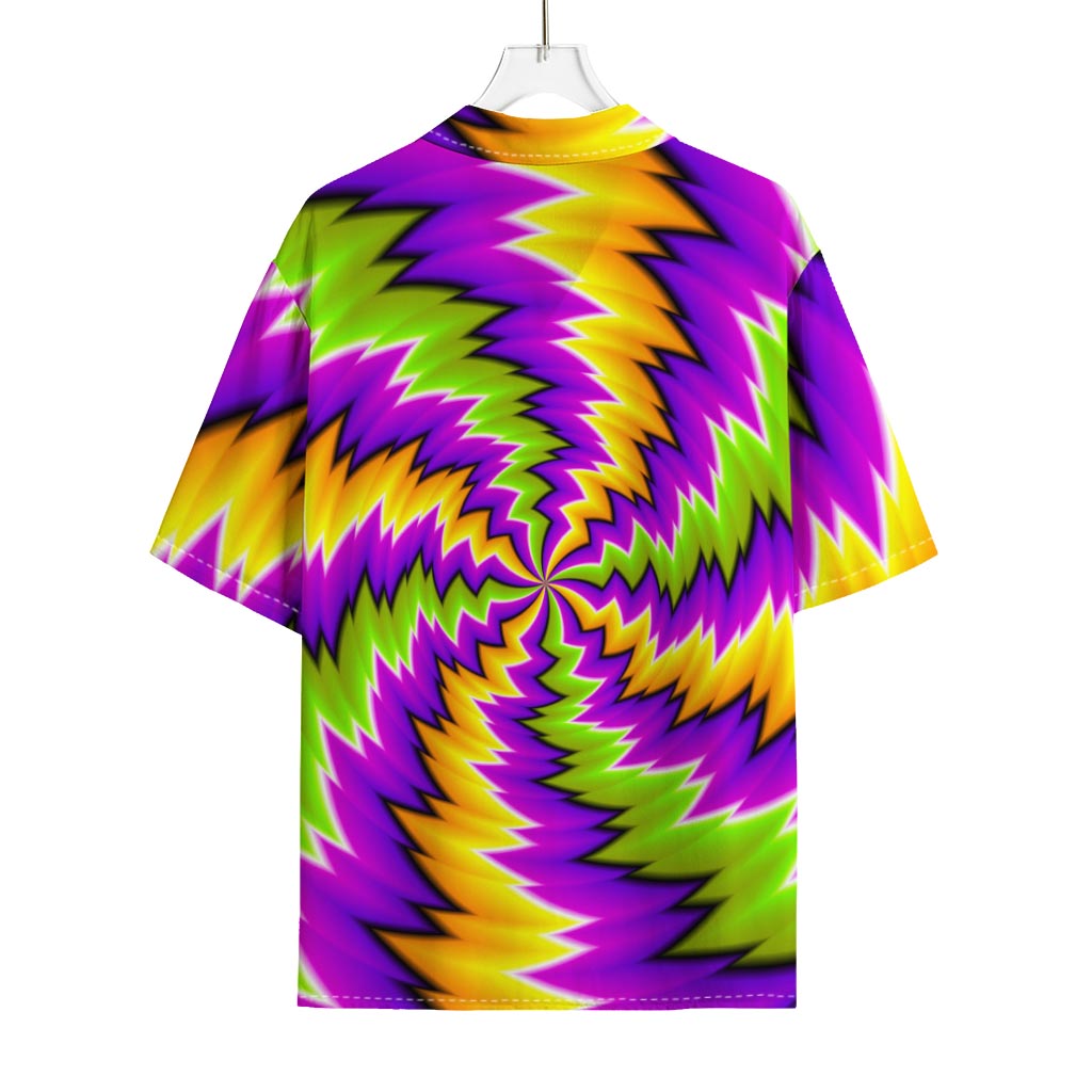 Dizzy Vortex Moving Optical Illusion Rayon Hawaiian Shirt