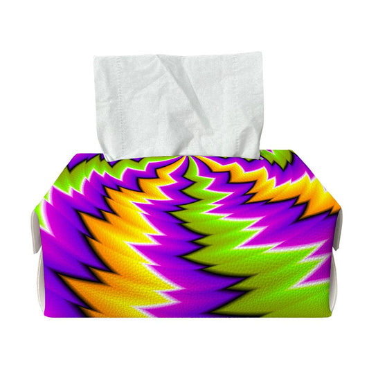 Dizzy Vortex Moving Optical Illusion Rectangle Tissue Box Cover