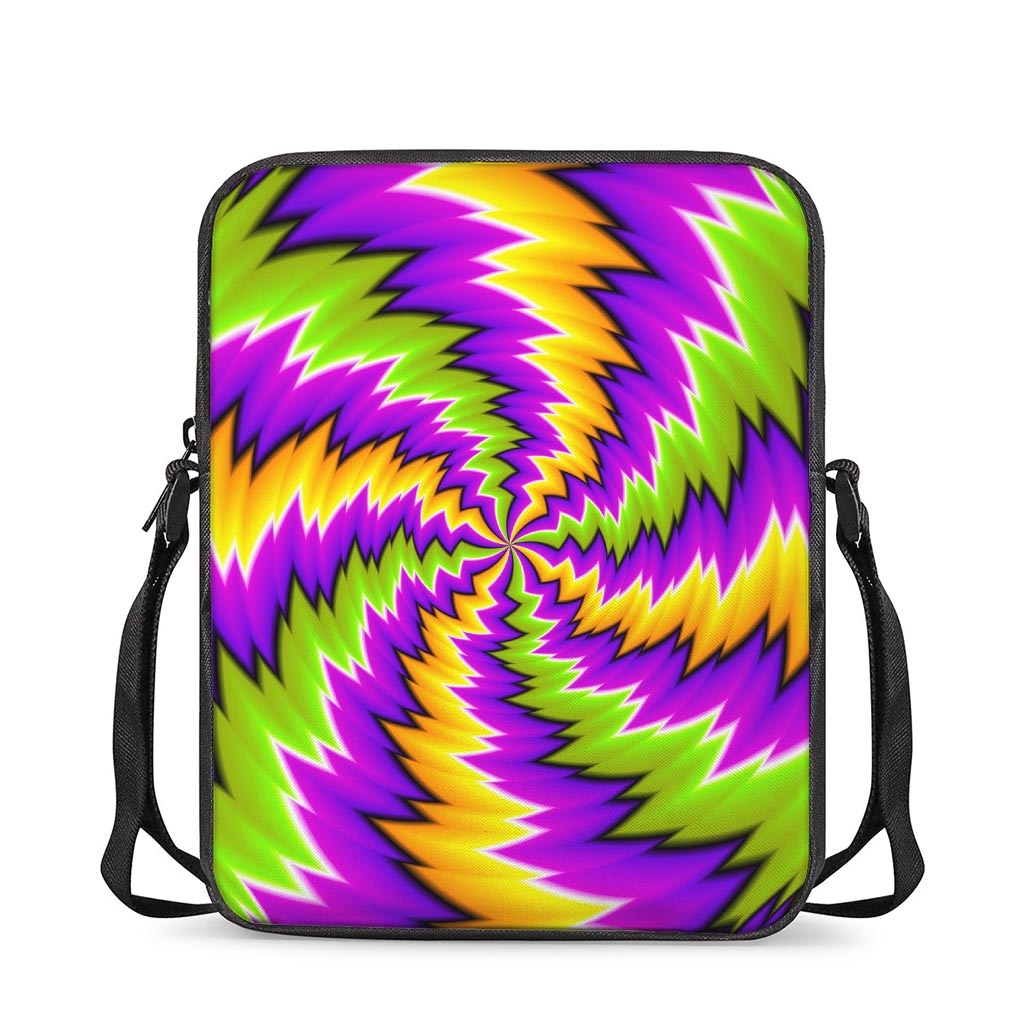 Dizzy Vortex Moving Optical Illusion Rectangular Crossbody Bag