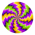 Dizzy Vortex Moving Optical Illusion Round Blanket