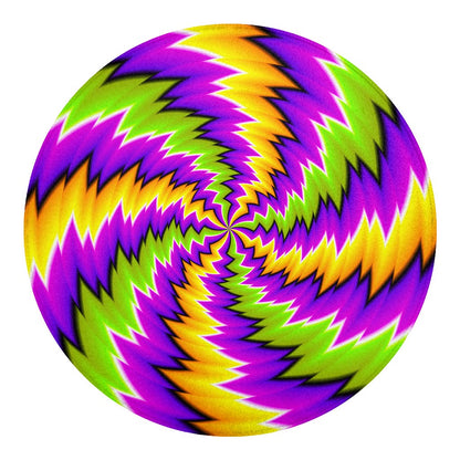 Dizzy Vortex Moving Optical Illusion Round Blanket
