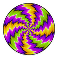 Dizzy Vortex Moving Optical Illusion Round Floor Mat