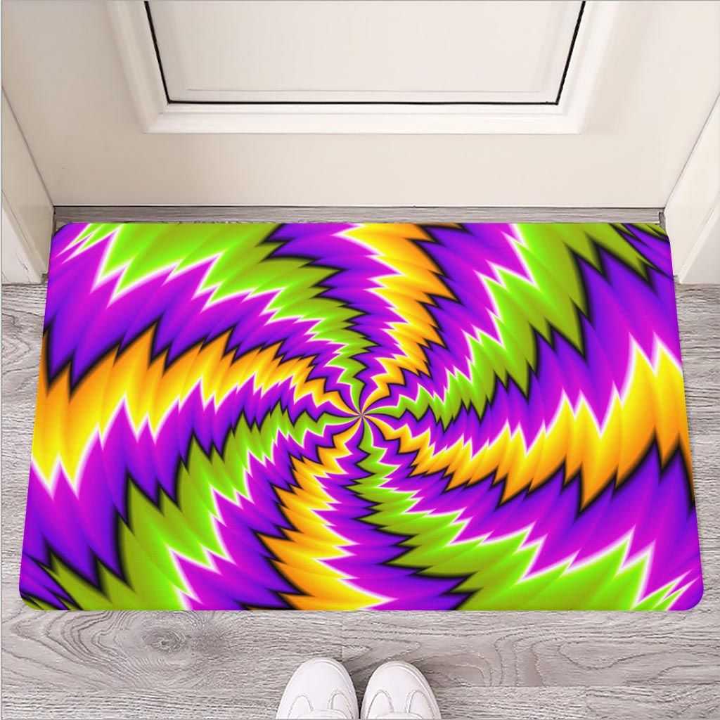 Dizzy Vortex Moving Optical Illusion Rubber Doormat