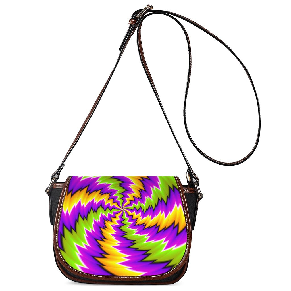 Dizzy Vortex Moving Optical Illusion Saddle Bag