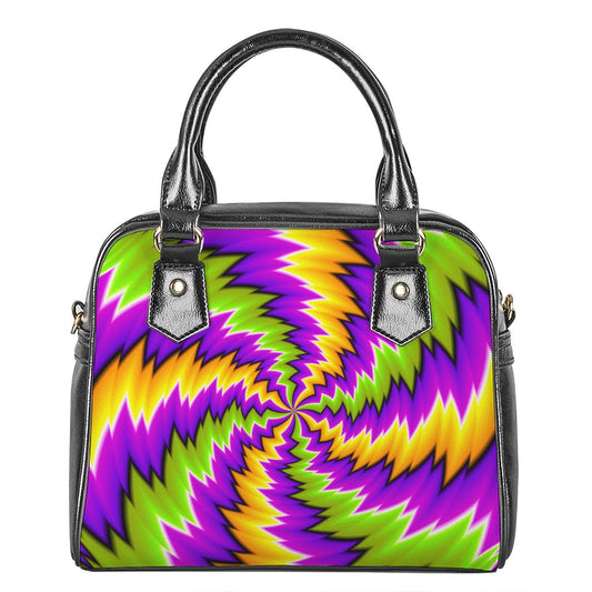 Dizzy Vortex Moving Optical Illusion Shoulder Handbag