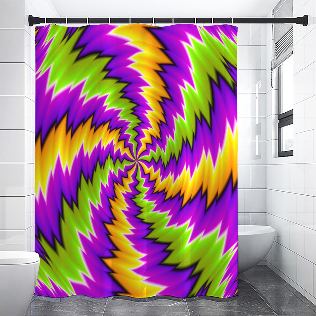 Dizzy Vortex Moving Optical Illusion Shower Curtain