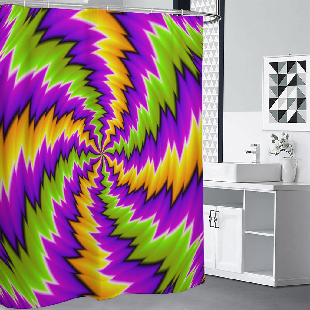 Dizzy Vortex Moving Optical Illusion Shower Curtain