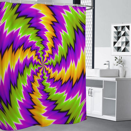 Dizzy Vortex Moving Optical Illusion Shower Curtain