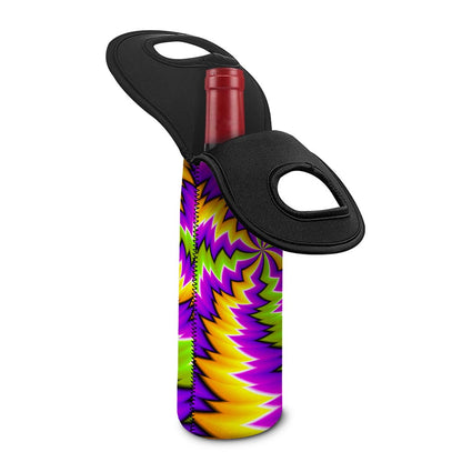 Dizzy Vortex Moving Optical Illusion Single Neoprene Wine Tote