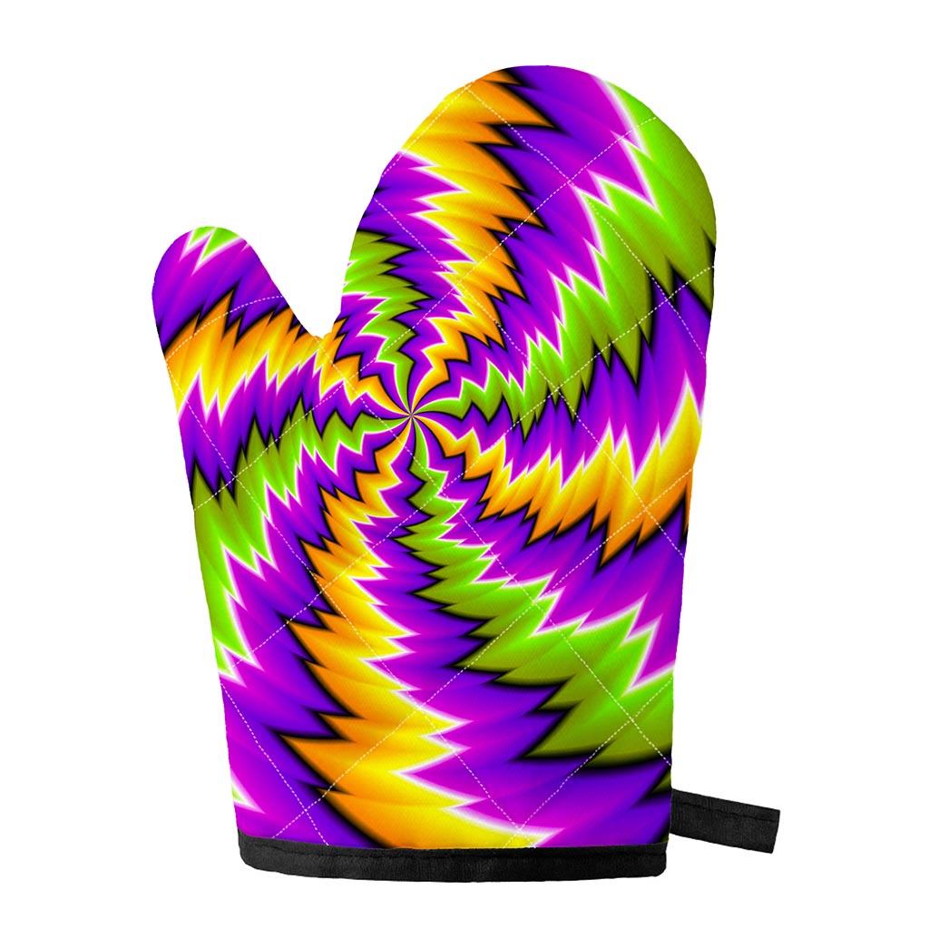 Dizzy Vortex Moving Optical Illusion Single Oven Mitt