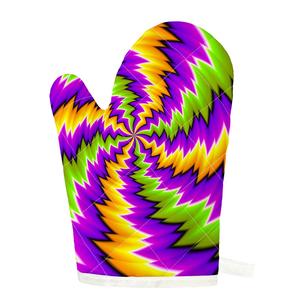 Dizzy Vortex Moving Optical Illusion Single Oven Mitt