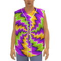 Dizzy Vortex Moving Optical Illusion Sleeveless Baseball Jersey
