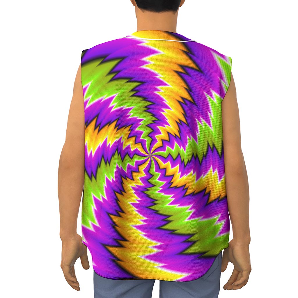 Dizzy Vortex Moving Optical Illusion Sleeveless Baseball Jersey