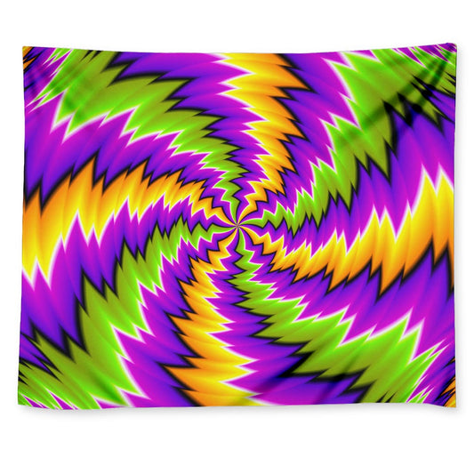 Dizzy Vortex Moving Optical Illusion Tapestry