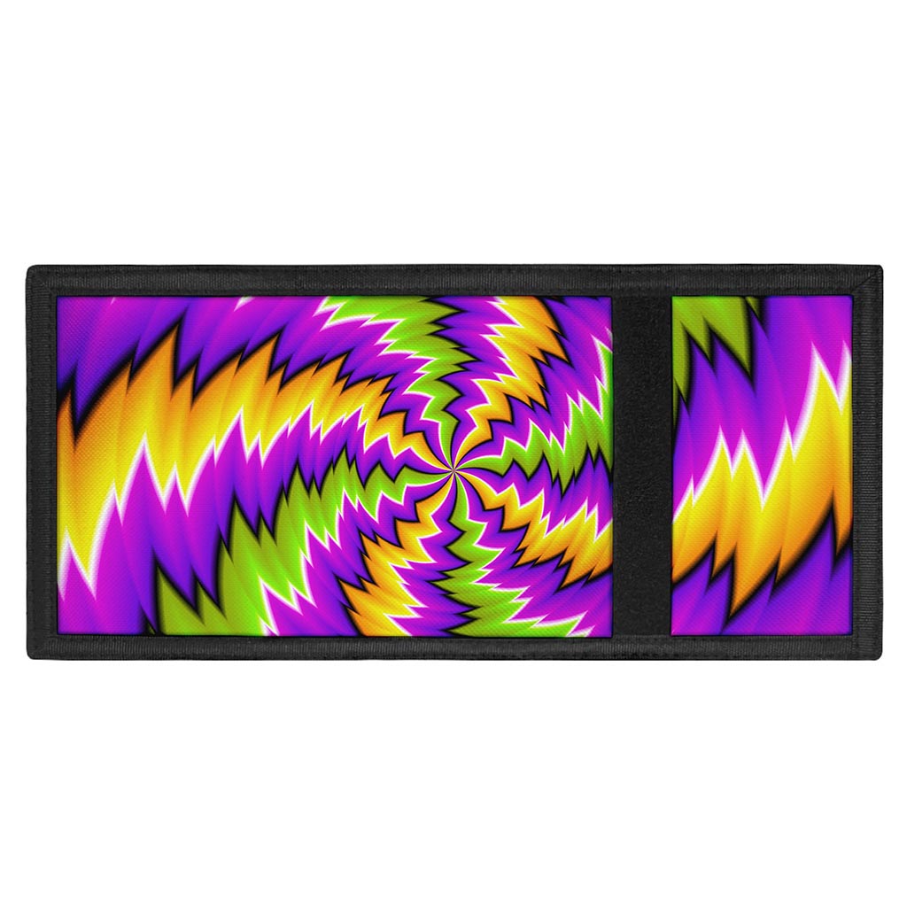 Dizzy Vortex Moving Optical Illusion Trifold Wallet
