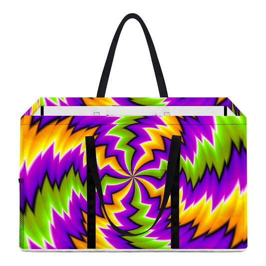 Dizzy Vortex Moving Optical Illusion Utility Tote Bag