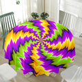 Dizzy Vortex Moving Optical Illusion Waterproof Round Tablecloth