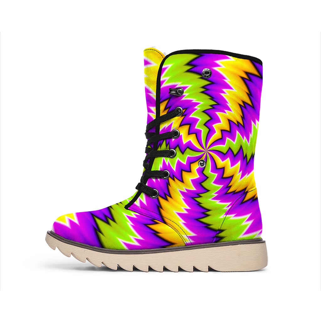 Dizzy Vortex Moving Optical Illusion Winter Boots