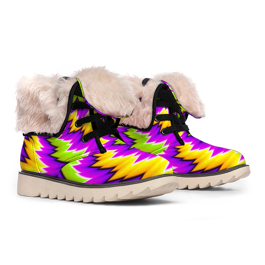 Dizzy Vortex Moving Optical Illusion Winter Boots
