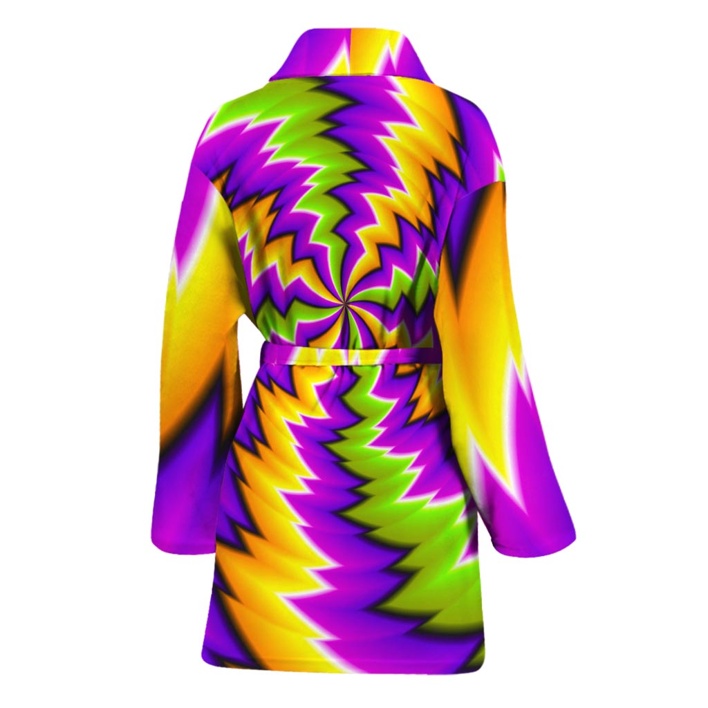 Dizzy Vortex Moving Optical Illusion Women's Bathrobe
